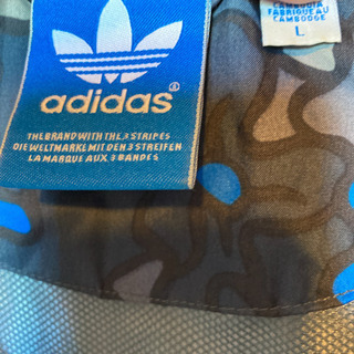 アディダス　ナイロンジャージ　Lサイズの画像