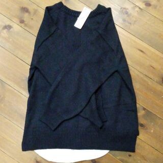 gu シャツテールコンビネーションセーターの画像