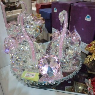 クリスタル　オブジェ　入荷しました！　置物　りんご　さくらんぼ - リサイクルショップ