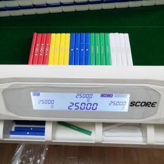 【受付終了】スリムプラススコア 2020年モデル 【折りたたみ・移動式脚】全自動麻雀卓＋イス4脚＋サイドテーブル2つの画像
