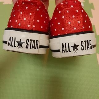 最終値下げしました！ CONVERSE 23.0cm  レッド ドット柄 未使用品の画像