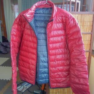 超軽量260ｇウルトラライトダウンジャケット赤　メンズMサイズ　中古；岩見沢発 の画像