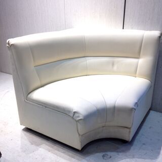■2977■コーナーソファー 店舗用品 アイボリー スナック カ...