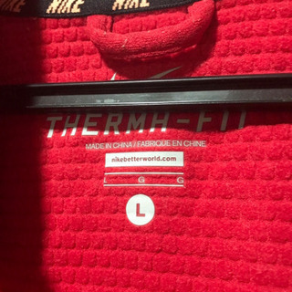 NIKE THERMA-FIT サーマ フルジップ フーディ レッド×オレンジの画像