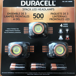 DURACELL LEDヘッドライト3コセット新品未使用の画像
