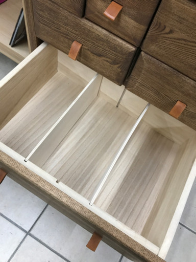 天然木 ナラ材 マルチチェスト 58cm×38cm×80cm