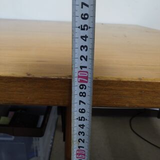 木製テーブル 長さ2400mmx 幅1000mmx 高さ700mm 天板厚38mmの画像