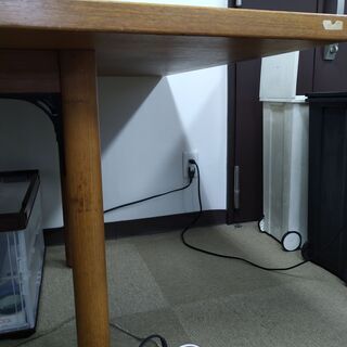 木製テーブル 長さ2400mmx 幅1000mmx 高さ700mm 天板厚38mmの画像