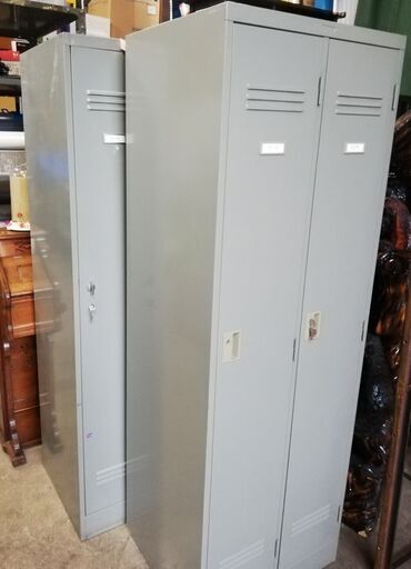 オフィス家具 2連ロッカー 幅約61 奥52 高179cm 収納 更衣室 会社 事務所 店舗 用具入れ