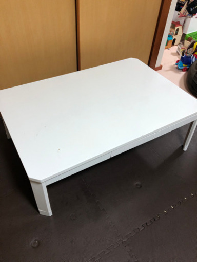 コタツ　テーブル　白