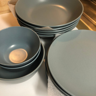 予定者取引中　ほぼ新品✨IKEA DINENA グレーブルー　お皿