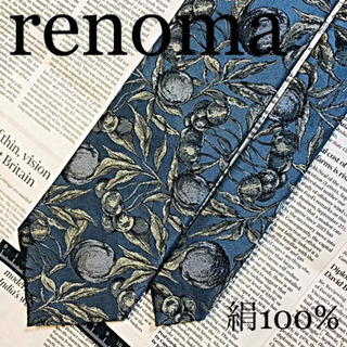 レノマ ネクタイ renoma シルク100% 高級 ブランドネクタイ