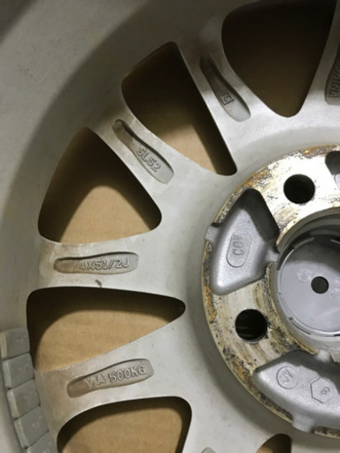 【中古】阿部商会 La Strada 14インチ 4穴 5.5J アルミホイール 4本セット