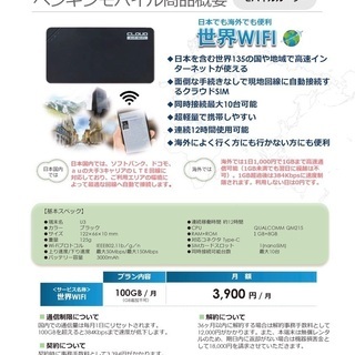 『日本でも海外でも便利』世界WIFI