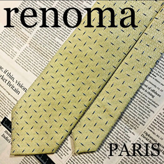 レノマ ネクタイ renoma イエロー ベージュ シルク100...
