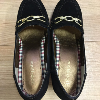 パンプス ベロア生地