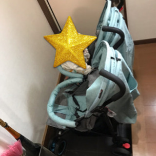 双子　二人乗り　ベビーカー  横型の画像