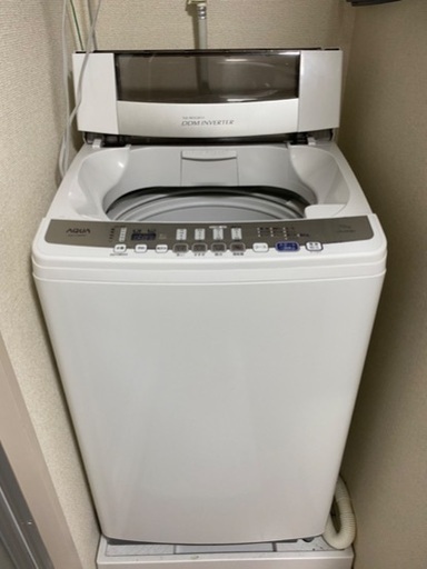 値下げ！AQUA 洗濯機　7kg 風乾燥付き