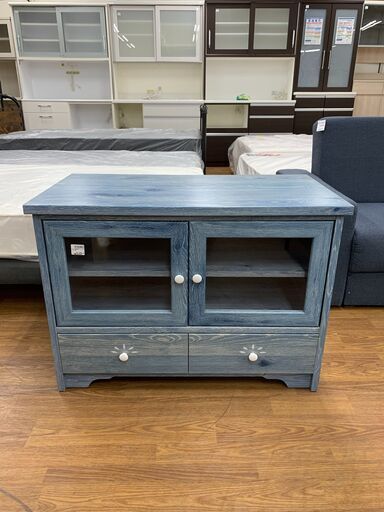 POMONA ロータイプ　キャビネット　ブルー　売場展開中！！！