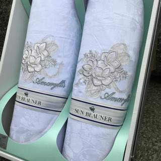 新品未使用　難あり。SUNBEAUNER ダマスクシーツセット 