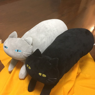 受付終了　ありがとうございました　モチモチクッション　ネコ　二匹の画像