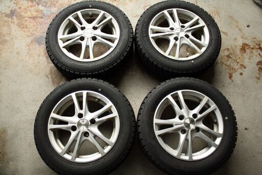 軽乗用車13インチ スタッドレスタイヤ(2019年製)＋アルミホイールセット 155/65R13