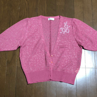 【あげます】中古品) ピンクショートカーディガン