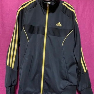 adidas　黒✖️金　ジャージ上下
