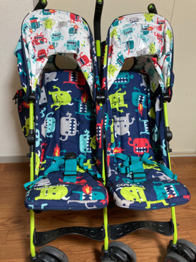 お取引中　美品　コサット　双子ベビーカー　二人乗りベビーカー　二人乗りバギー　バギー