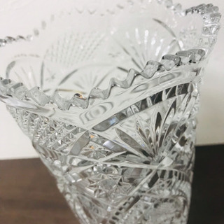 《お値下げ》新品◆ 18,800円・フランス製 クリスタル花瓶◆フラワーベースの画像