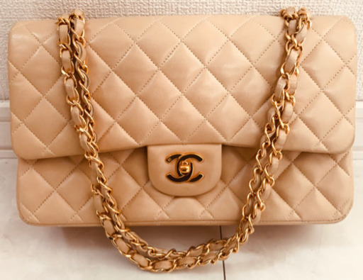 CHANEL バッグ マトラッセWフラップチェーンショルダ ショルダーバッグ ベージュ