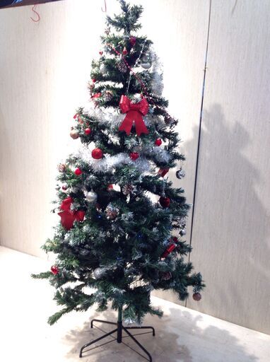 ★2488★CAPTAIN STAG　クリスマスツリー　UP-3502　高さ180cm　飾り電飾付き　松かさスノータイプ　クリスマス　イルミネーション