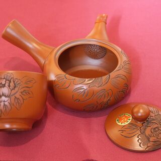 未使用 常滑焼 「竹春造」 急須・湯のみ10客セット 木箱入り 茶器の画像