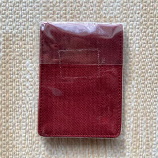 無印良品　帆布カードホルダー（赤・紺）の画像