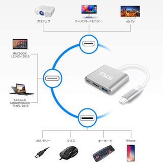     Fuyi USB Type c HDMI アダプタ usbc タイプ c ４K  の画像