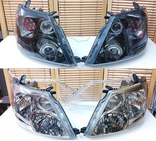 【2セット】アルファード■ヘッドライト■左右セット■ICHIKOH 58-2■アルファード 10系 前期■ジャンク品■