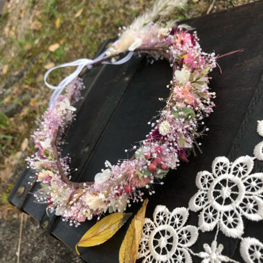 完売にて受注生産  プリザーブドかすみ草の花かんむり 完売にて受注生産 プリザーブドかすみ草の花かんむり