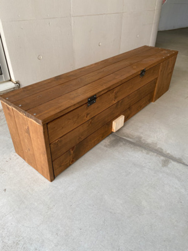 オーダーして制作したウッドTV台120cm