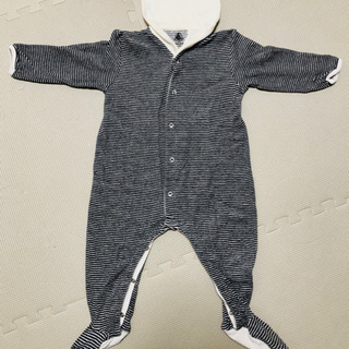 PETIT BATEAU(プチバトー) 足つき ロンパース 74cm 