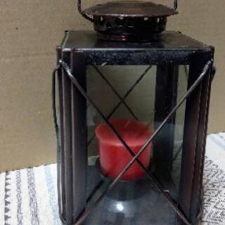 ブリキのランタン調キャンドルホルダー