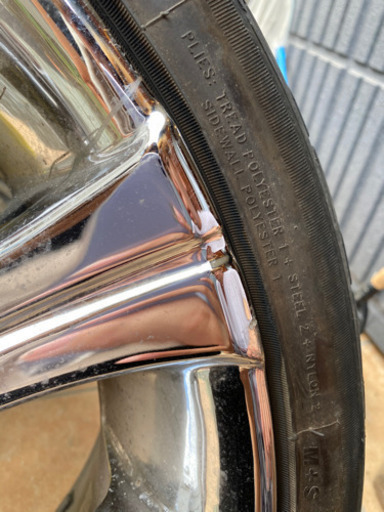 ※あと30分以内に消します！！最終値下げ！年内で処分します！！車のホイールのみ  MYRTLE  タイヤ1本パンクしてます！