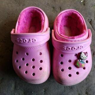crocs☆クロックス☆サンダル☆ピンク☆キティーちゃん付き