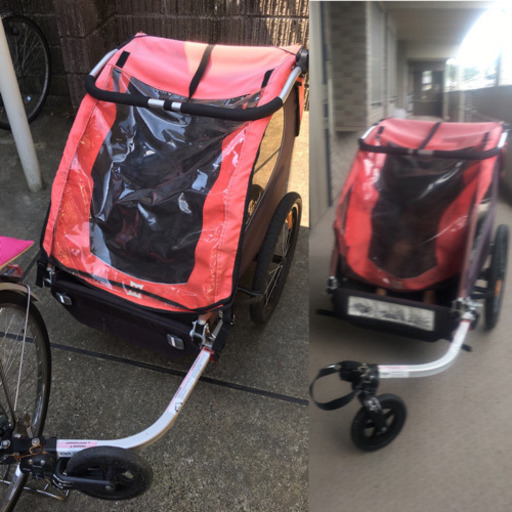 チャイルドトレーラー　ハニービー　赤