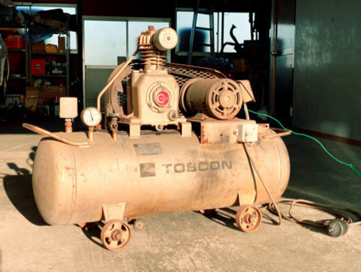 【 実働 】 エアーコンプレッサー 1馬力 0.75kw 200V