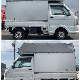 検査あり！令和４年３月まで！キャリートラック幌車 ☆ ＴＶ・ＤＶＤ・ナビ・ＥＴＣ・ドラレコ付きの画像