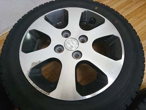 スズキ純正アルミ付き ノーストレック新古？ スタッドレスタイヤ155/65R14①