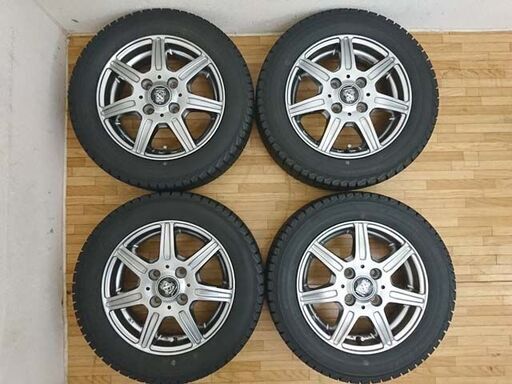 ガリ無し美品 社外アルミ付 アイスガード スタッドレスタイヤ155/65R13②