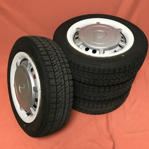 ブリヂストンVRX2 155/65R14 14×4.5J +45 2019年製造バリ山 ダイハツTOCOT純正ホイールキャップ付4本セット