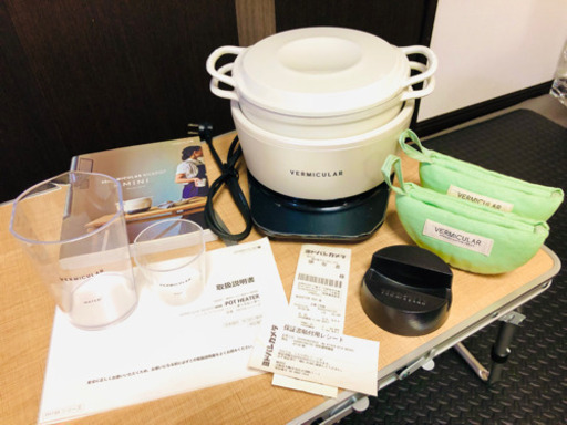 美品♪保証＋ａ付♪VERMICULAR ライスポットミニ シ－ソルトホワイト