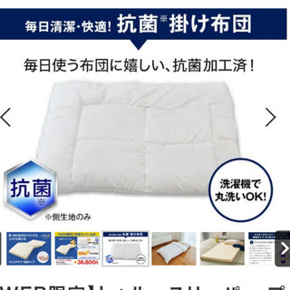 トゥルースリーパー　新品未使用　セット　折りたたみマットと掛け布団　セットの画像